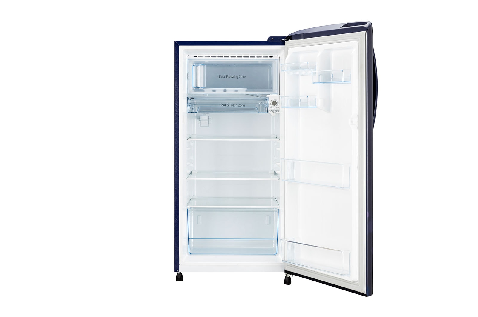 LG 201L, 3 Star, Blue Euphoria Finish, Direct Cool Single Door Refrigerator, GL-B211HBED