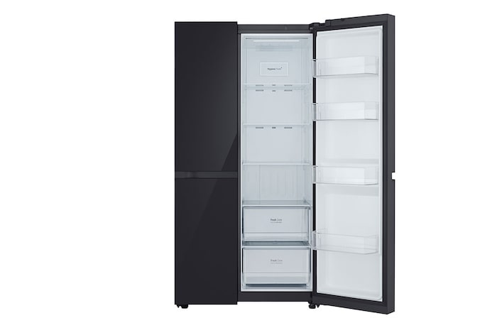 LG 650L Side by Side Refrigerator, Wi-Fi Convertible, DoorCooling+™, Black Mirror Finish, 3 Star, GL-B257DBM3