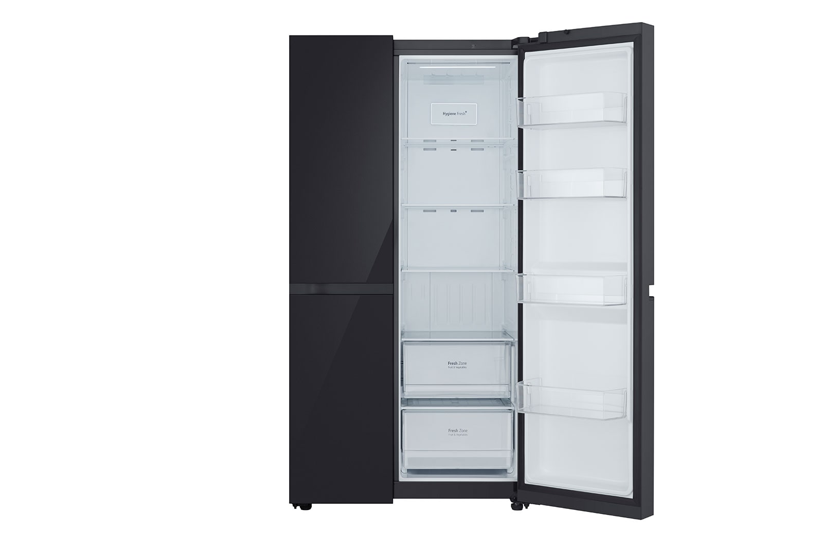 LG 650L Side by Side Refrigerator, Wi-Fi Convertible, DoorCooling+™, Black Mirror Finish, 3 Star, GL-B257DBM3