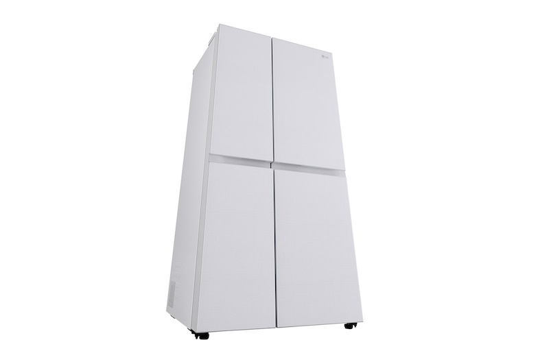 LG 650L Side by Side Refrigerator, Wi-Fi Convertible, DoorCooling+™, Premium Glass Door, Linen White Finish, 3 Star, GL-B257DLW3