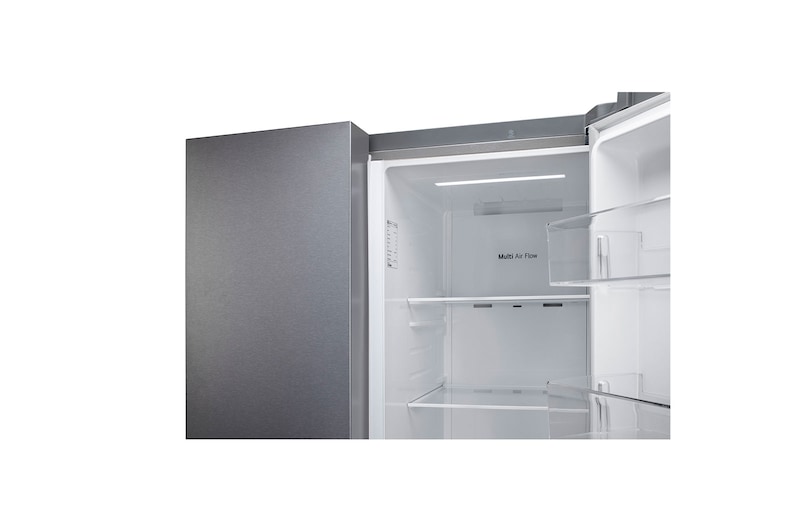 LG 655L Side-by-Side Refrigerator, Smart Inverter Compressor, Multi Air Flow, Smart Diagnosis™, Dazzle Steel, 3 Star, GL-B257HDSY