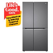 LG GL-B257HDSY side by side refrigerator front view