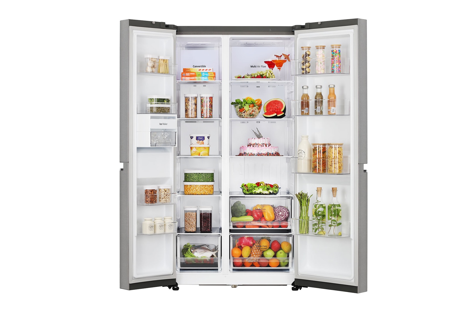 front open view with food