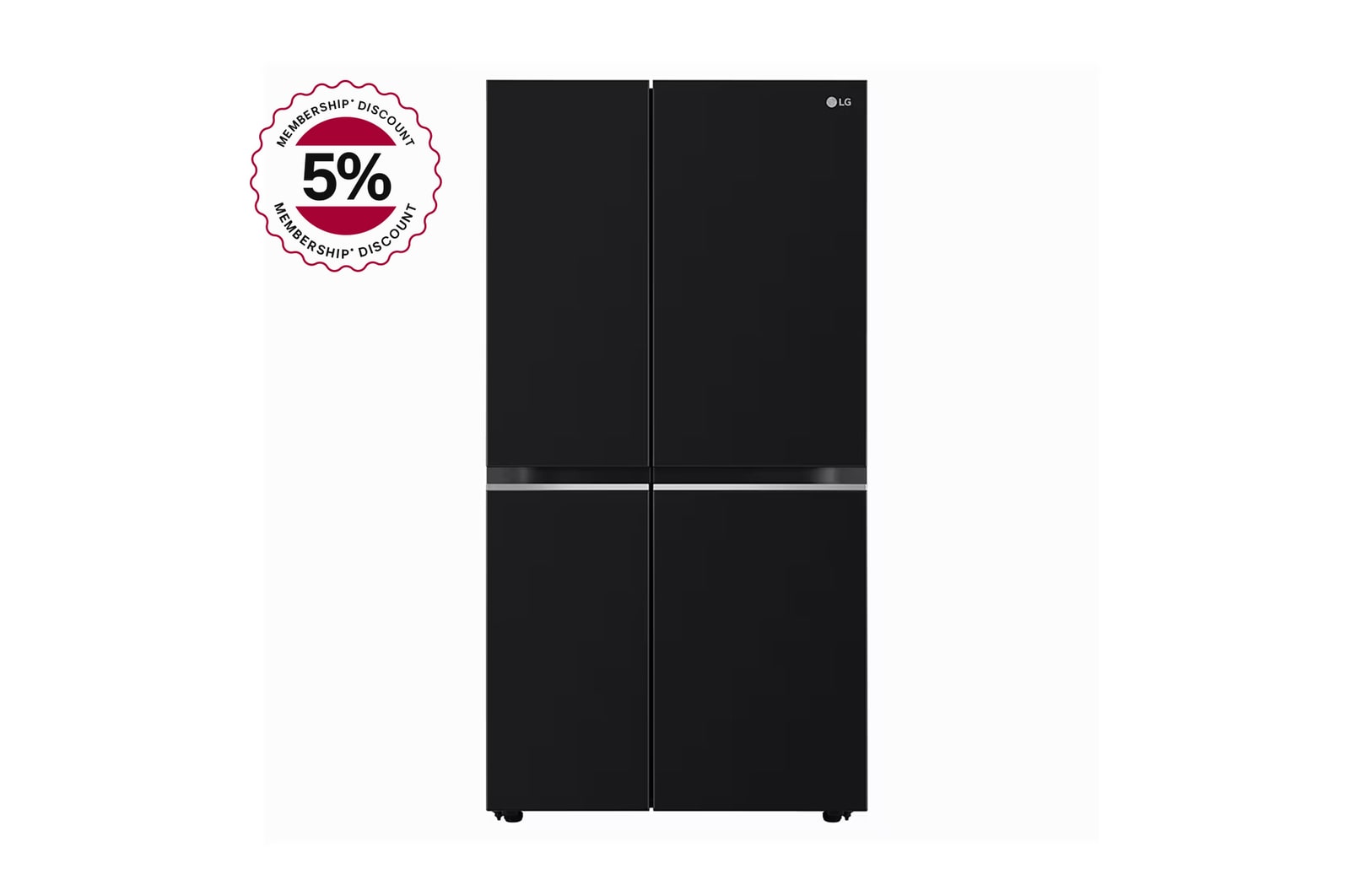 LG GL-B257HWBY side by side refrigerator front view