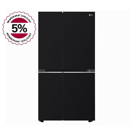 LG GL-B257HWBY side by side refrigerator front view