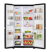 LG 655L, Side-by-Side Refrigerator with Smart Inverter Compressor, Multi Air Flow, Multi Digital Sensors, Express Freezing, Smart Diagnosis™, Western Black Finish, GL-B257HWBY