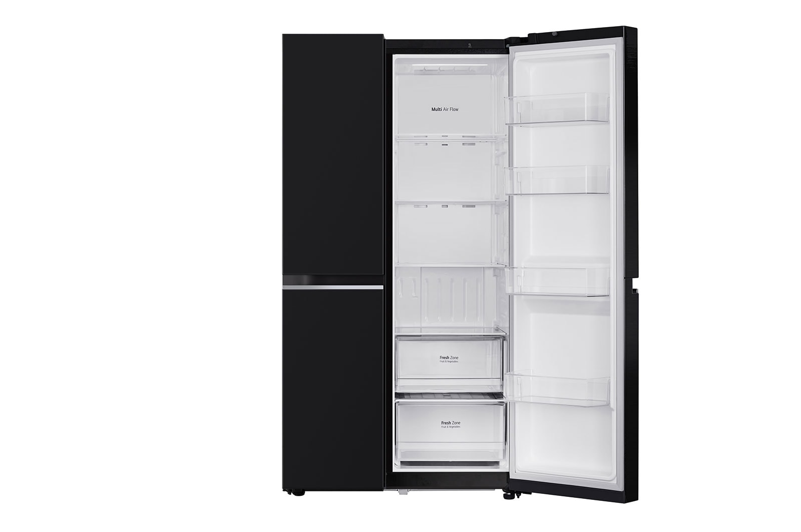 LG 655L, Side-by-Side Refrigerator with Smart Inverter Compressor, Multi Air Flow, Multi Digital Sensors, Express Freezing, Smart Diagnosis™, Western Black Finish, GL-B257HWBY