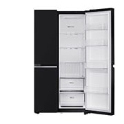 LG 655L, Side-by-Side Refrigerator with Smart Inverter Compressor, Multi Air Flow, Multi Digital Sensors, Express Freezing, Smart Diagnosis™, Western Black Finish, GL-B257HWBY