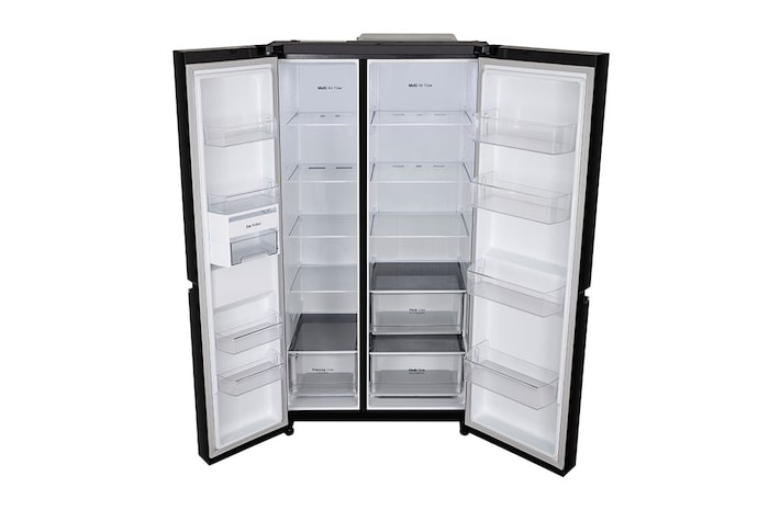 LG 655L Side-by-Side Refrigerator, Smart Inverter Compressor, Multi Air Flow, Express Freezing, Western Black, 3 Star, GL-B257HWBY