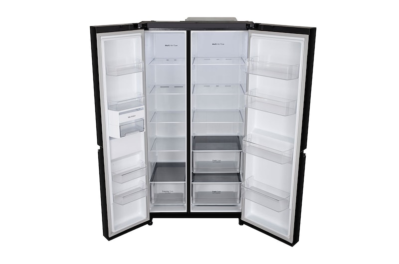 LG 655L Side-by-Side Refrigerator, Smart Inverter Compressor, Multi Air Flow, Express Freezing, Western Black, 3 Star, GL-B257HWBY