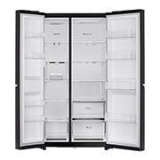 refrigerators open view without food