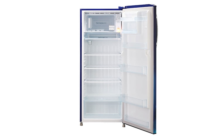 LG 261L Single Door Refrigerator, Smart Inverter Compressor, Smart Connect, Blue Charm Finish, 3 Star, GL-B281BBCX
