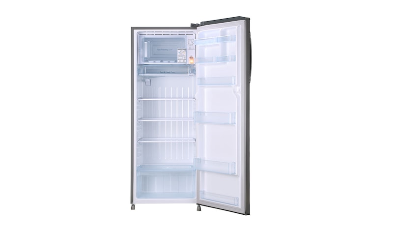 LG 261L Single Door Refrigerator, Smart Connect™, Solar Smart*, Shiny Steel Finish, 3 Star, GL-B281BPZX