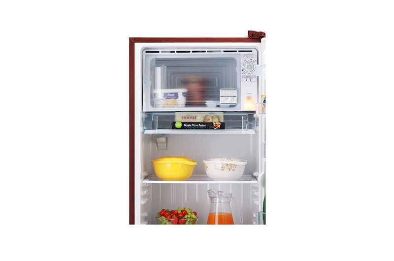 LG 261L Single Door Refrigerator, Smart Inverter Compressor, Smart Connect, Scarlet Charm Finish, 3 Star, GL-B281BSCX
