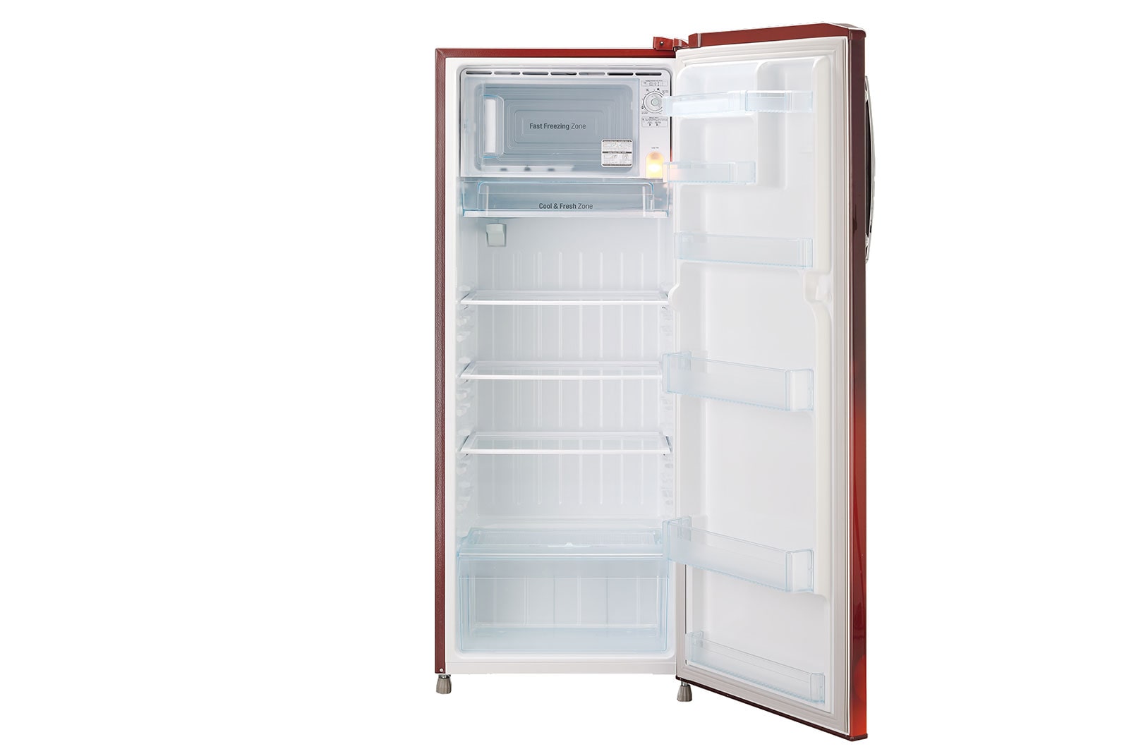 LG 261L Single Door Refrigerator, Smart Inverter Compressor, Smart Connect, Scarlet Charm Finish, 3 Star, GL-B281BSCX