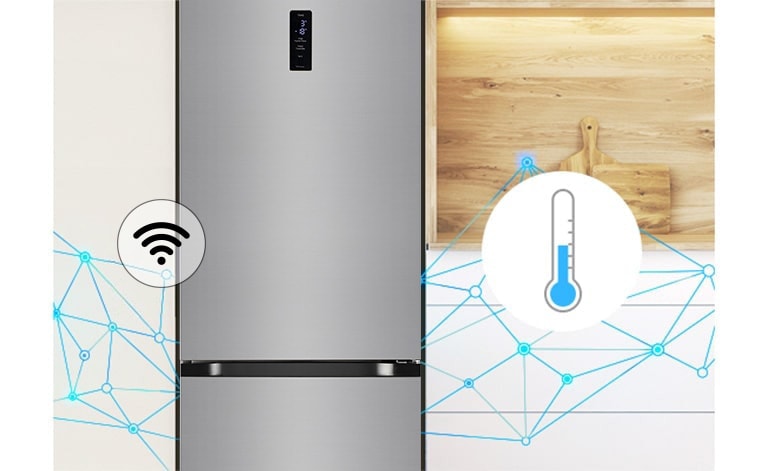 Smart Learner Air Function lowers the temperature by 1℃ when Fridge door is closed.