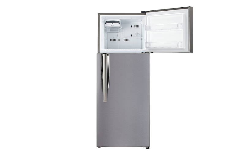 LG 291L Double Door Refrigerator, Smart Inverter Compressor, Base Stand Drawer, Shiny Steel Finish, 2 Star, GL-C322KPZY