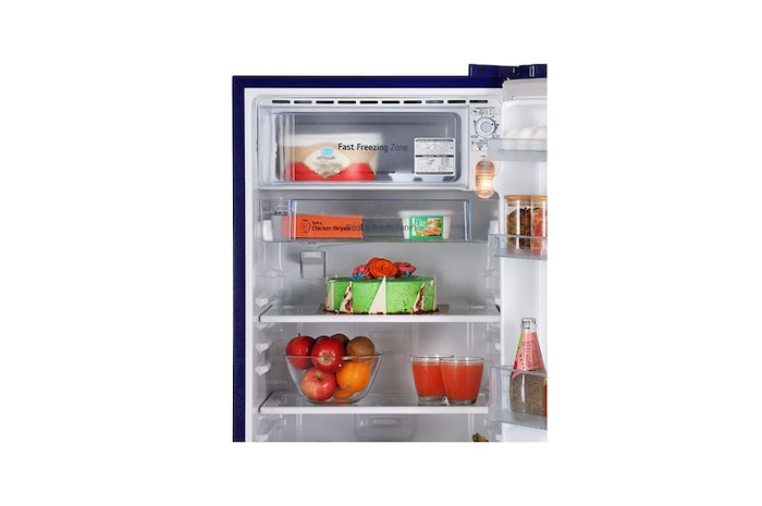 LG 185L, 3 Star, With Base Stand Drawer, Blue Euphoria Finish, Direct Cool Single Door Refrigerator, GL-D199OBED