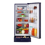 LG 185L, 3 Star, With Base Stand Drawer, Blue Euphoria Finish, Direct Cool Single Door Refrigerator, GL-D199OBED