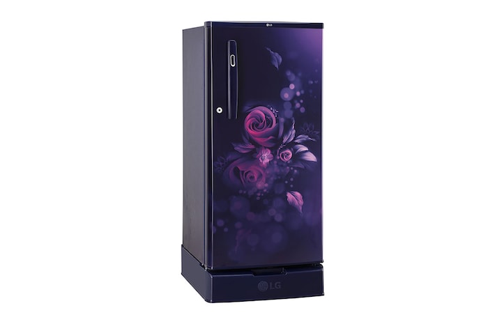 LG 185L, 3 Star, With Base Stand Drawer, Blue Euphoria Finish, Direct Cool Single Door Refrigerator, GL-D199OBED