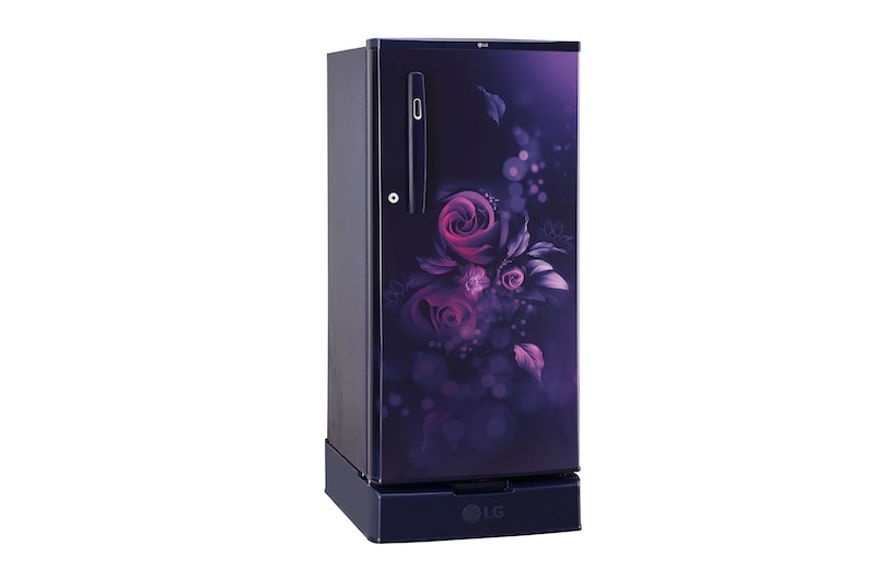 LG 185L, 3 Star, With Base Stand Drawer, Blue Euphoria Finish, Direct Cool Single Door Refrigerator, GL-D199OBED
