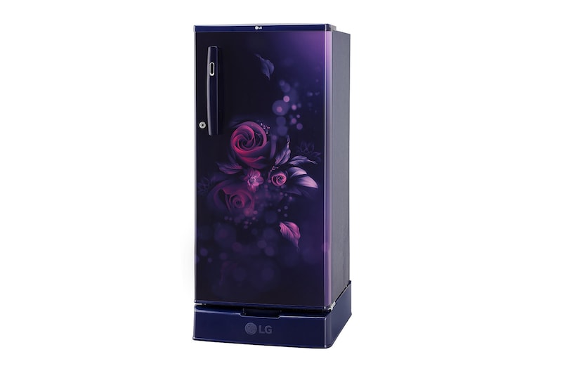LG 185L, 3 Star, With Base Stand Drawer, Blue Euphoria Finish, Direct Cool Single Door Refrigerator, GL-D199OBED