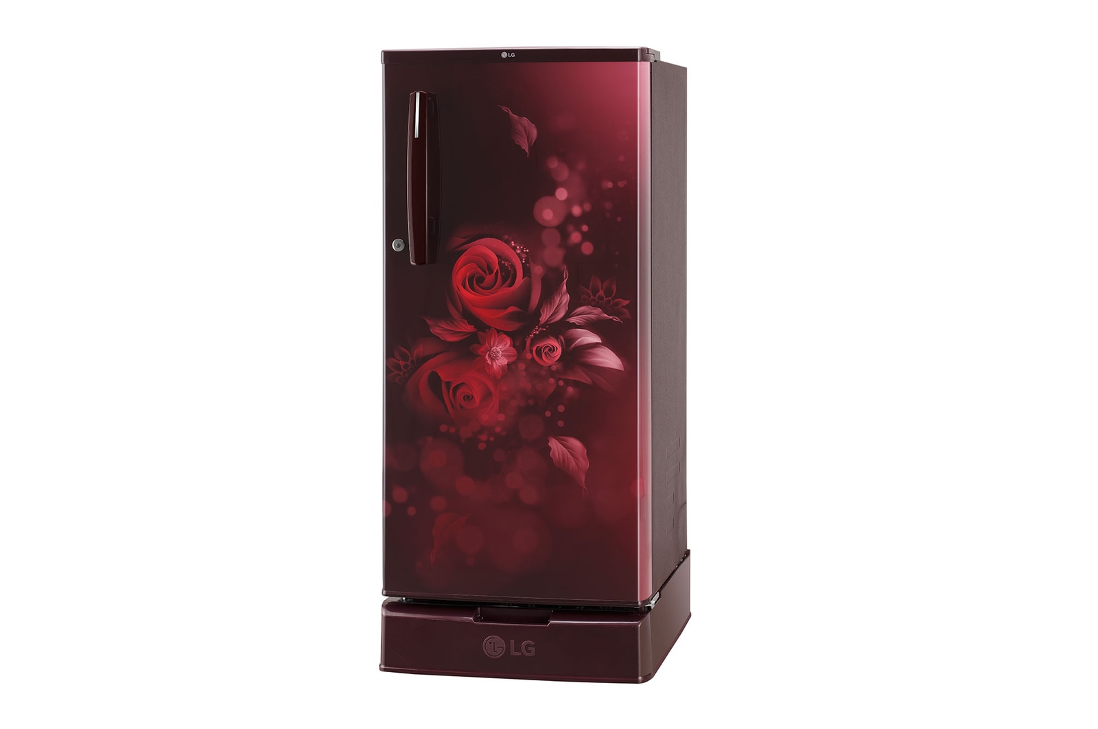 LG 185L Single Door Refrigerator, Smart Inverter Compressor, Base Stand Drawer, Scarlet Euphoria Finish, 4 Star, GL-D199OSEY