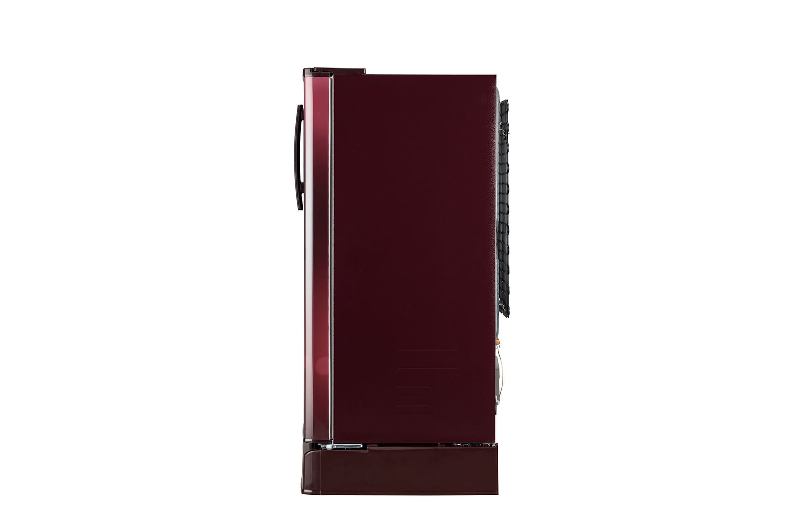 LG 185L Single Door Refrigerator, Smart Inverter Compressor, Base Stand Drawer, Scarlet Euphoria Finish, 4 Star, GL-D199OSEY
