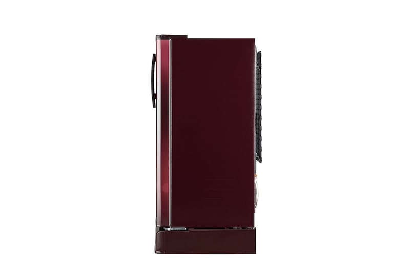 LG 185L Single Door Refrigerator, Smart Inverter Compressor, Base Stand Drawer, Scarlet Euphoria Finish, 4 Star, GL-D199OSEY