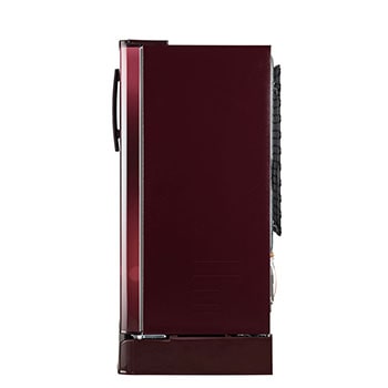 LG 185L Single Door Refrigerator, Smart Inverter Compressor, Base Stand Drawer, Scarlet Euphoria Finish, 4 Star, GL-D199OSEY