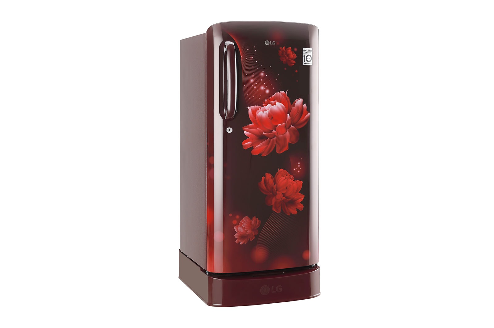 LG 185L, 5 Star, Direct Cool Single Door Refrigerator, Scarlet Charm Finish, 2023 Model, GL-D201ASCU