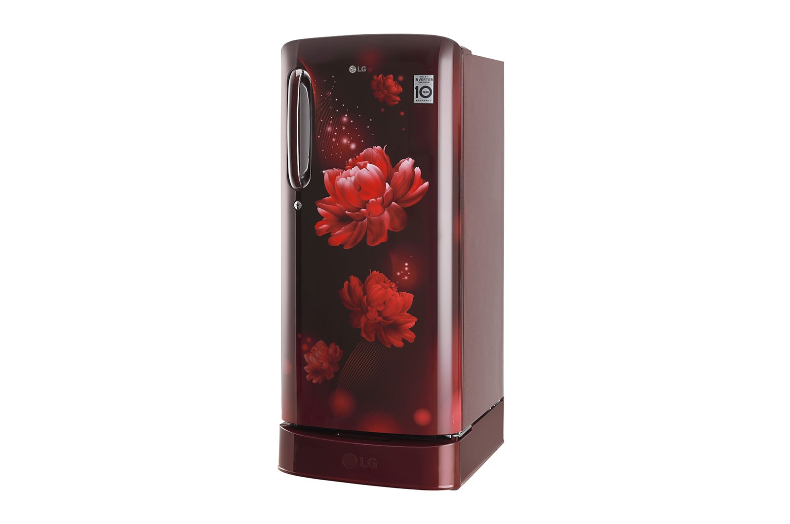 LG 185L, 5 Star, Direct Cool Single Door Refrigerator, Scarlet Charm Finish, 2023 Model, GL-D201ASCU