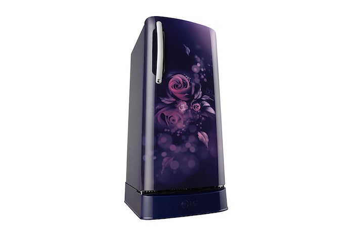 LG 201L Single Door Refrigerator, Smart Inverter Compressor, Base Stand Drawer, Blue Euphoria Finish, 5 Star, GL-D211HBEZ