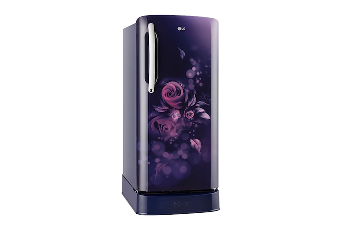 LG 201L Single Door Refrigerator, Smart Inverter Compressor, Base Stand Drawer, Blue Euphoria Finish, 5 Star, GL-D211HBEZ