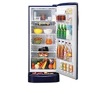 LG 224L Single Door Refrigerator, Smart Inverter Compressor, Smart Connect, Base Stand Drawer, Blue Charm Finish, 5 Star, GL-D241ABCU