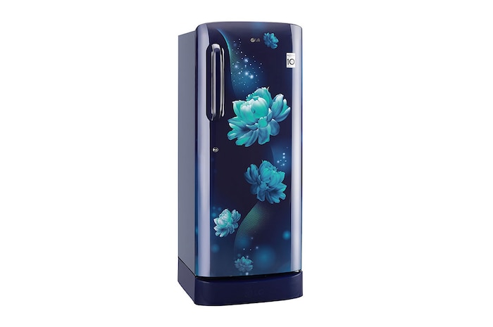 LG 224L Single Door Refrigerator, Smart Connect, Base Stand Drawer, Blue Charm Finish, 4 Star, GL-D241ABCY