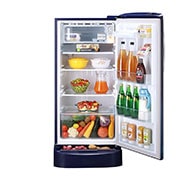 LG 224L, 4 Star, Smart Inverter Compressor, Smart Connect, With Base Stand Drawer, Blue Euphoria Finish, Direct Cool Single Door Refrigerator, GL-D241ABEY