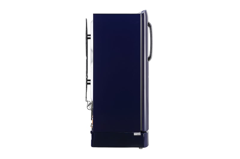 LG 224L Single Door Refrigerator, Smart Inverter Compressor, Base Stand Drawer, Blue Euphoria Finish, 4 Star, GL-D241ABEY