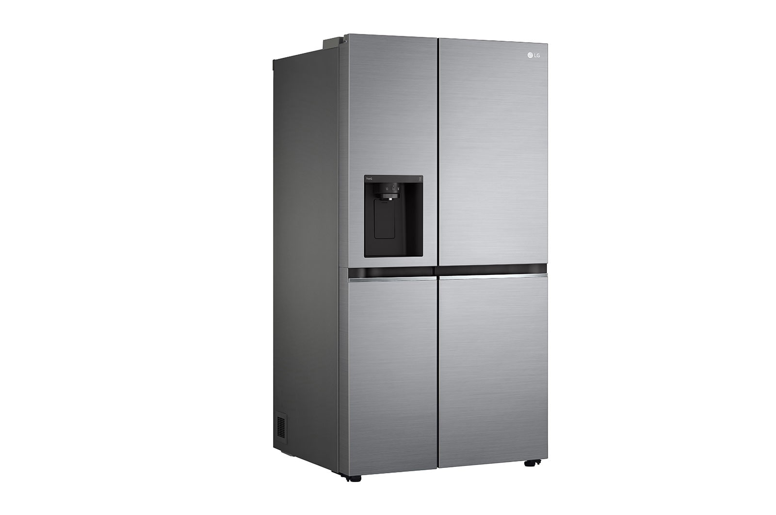 LG 635L, Side by Side Refrigerator with Smart Inverter Compressor, Water and Ice Dispenser with UV Nano, Hygiene Fresh+™, DoorCooling+™, Smart Diagnosis™, Shiny Steel Finish, GL-L257CPZX