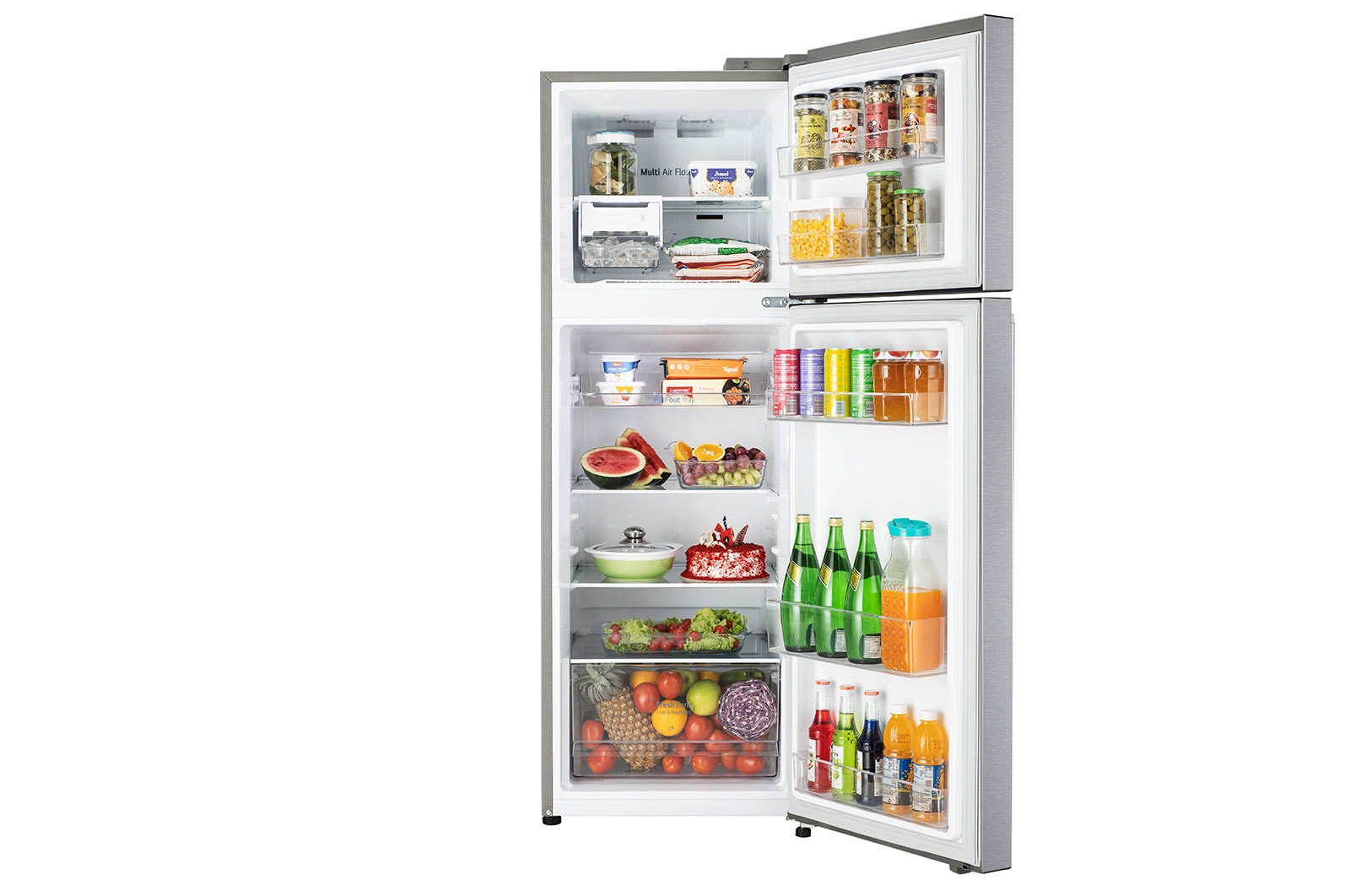 LG 246L Double Door Refrigerator with Multi Air Flow, Auto Smart Connect™, Dazzle Steel, 3 Star, GL-N262SDSX