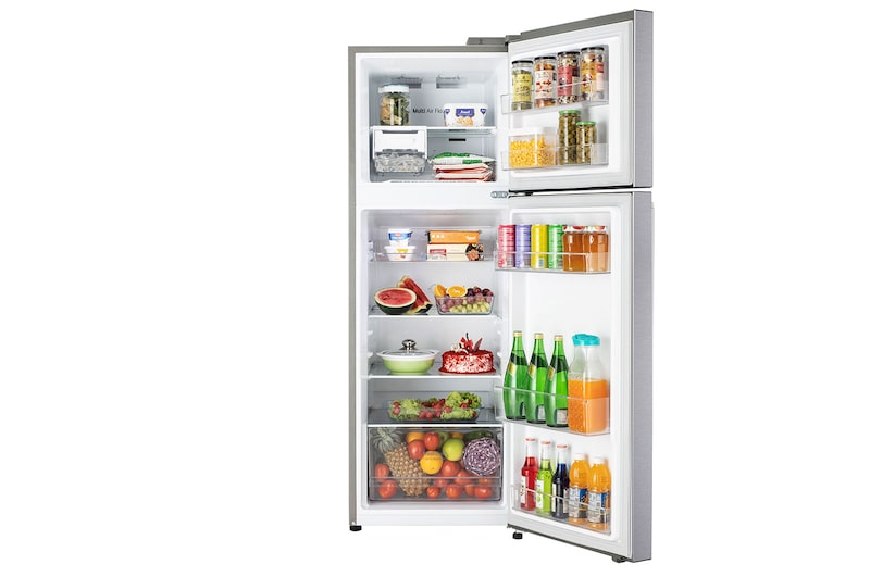LG 246L Double Door Refrigerator with Multi Air Flow, Auto Smart Connect™, Dazzle Steel, 3 Star, GL-N262SDSX