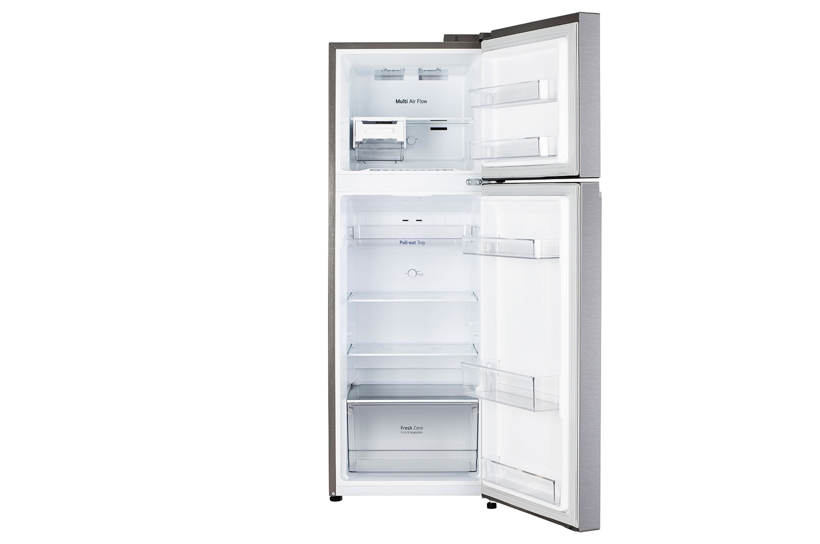 LG 246L Double Door Refrigerator with Multi Air Flow, Auto Smart Connect™, Dazzle Steel, 3 Star, GL-N262SDSX