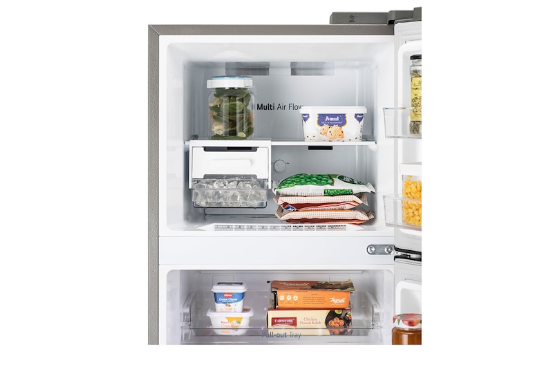 LG 246L Double Door Refrigerator with Multi Air Flow, Auto Smart Connect™, Dazzle Steel, 3 Star, GL-N262SDSX