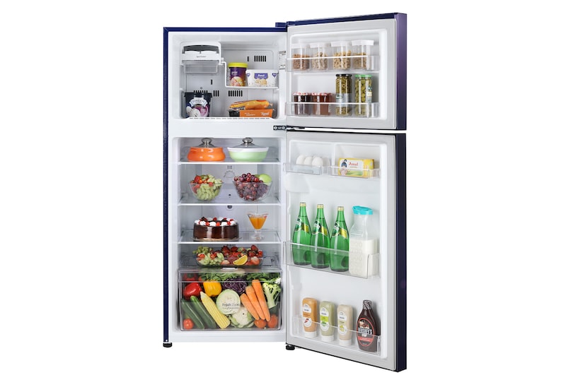 GL-N292BBCY-Refrigerators-Front-View-Door-Open-With-Content
