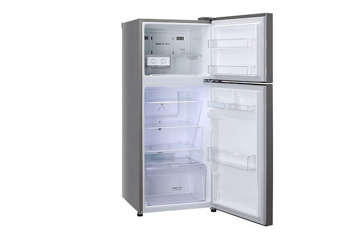LG 242L, 2 Star, Smart Inverter Compressor, Dazzle Steel Finish, Frost-Free Double Door Refrigerator, GL-N292RDSY