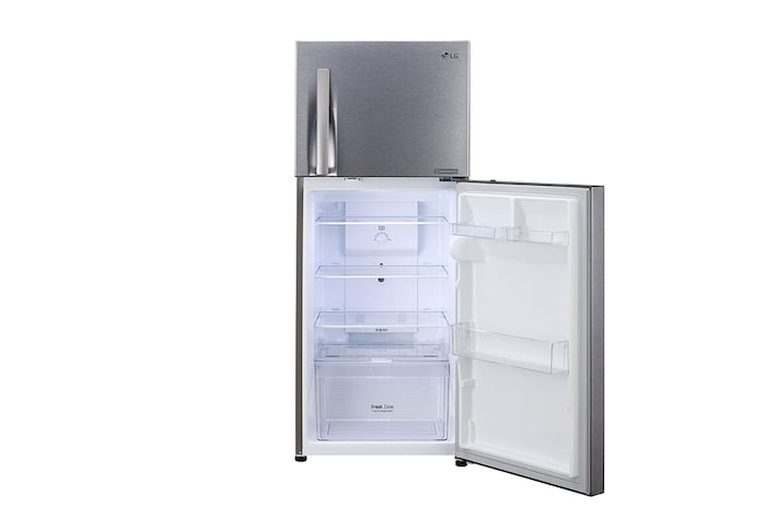 LG 242L, 2 Star, Smart Inverter Compressor, Dazzle Steel Finish, Frost-Free Double Door Refrigerator, GL-N292RDSY