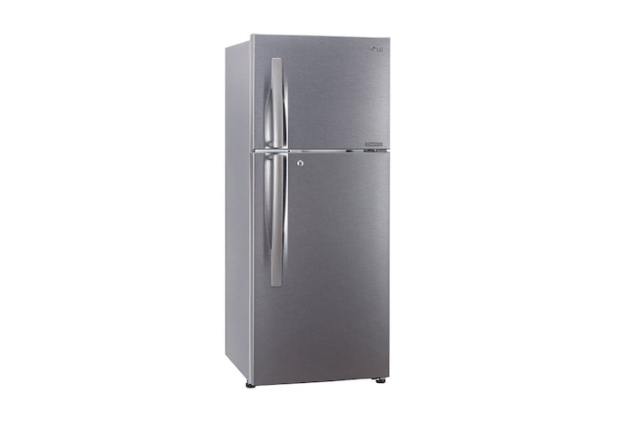 LG 242L, 2 Star, Smart Inverter Compressor, Dazzle Steel Finish, Frost-Free Double Door Refrigerator, GL-N292RDSY