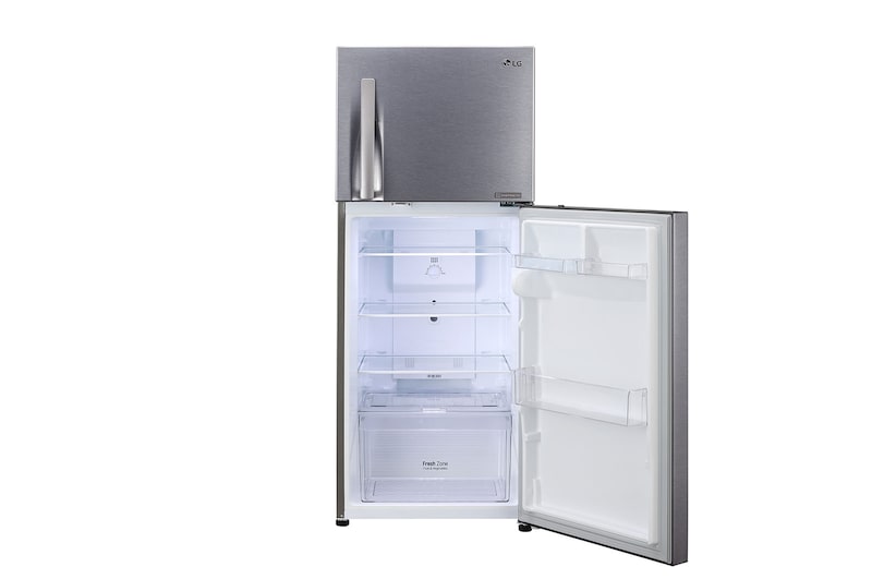 LG 242L, 2 Star, Smart Inverter Compressor, Dazzle Steel Finish, Frost-Free Double Door Refrigerator, GL-N292RDSY
