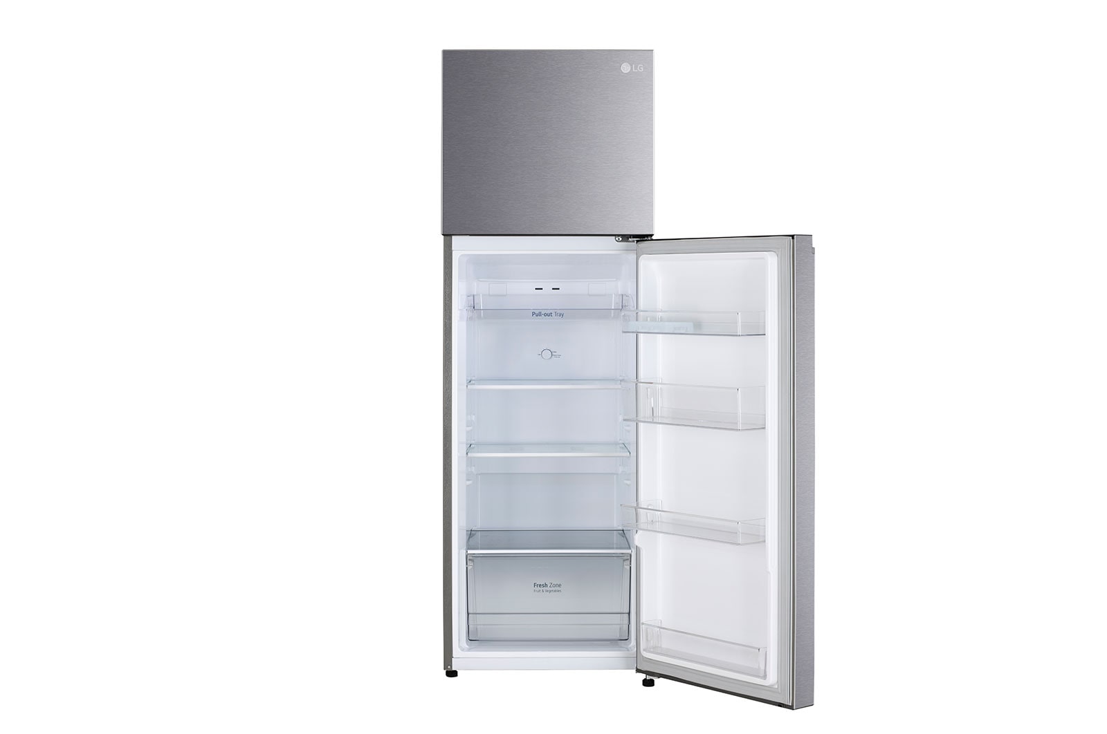 LG 272L Double Door Refrigerator, Smart Diagnosis™, Dazzle Steel Finish, 2 Star, GL-N312SDSY