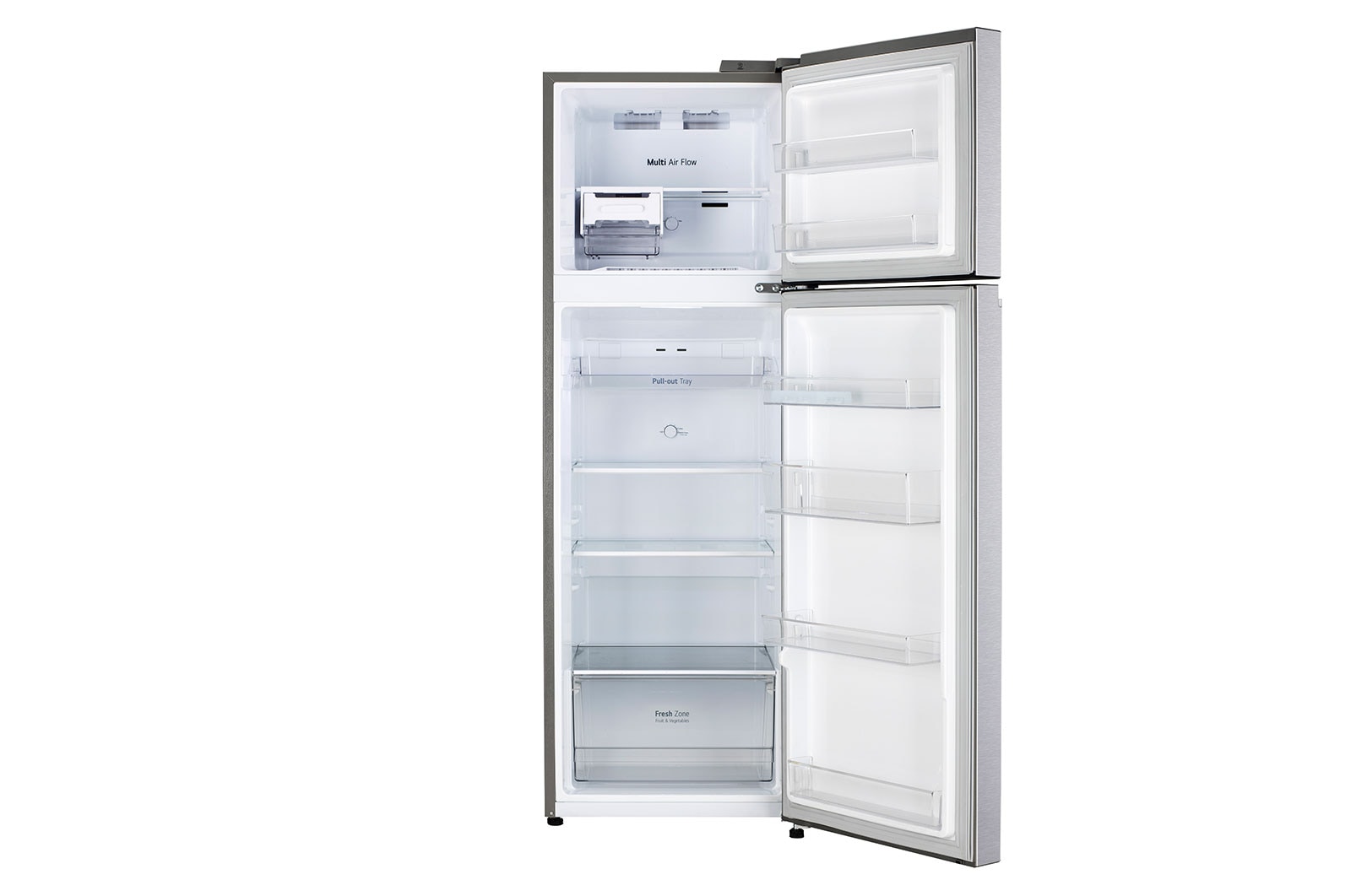 LG 272L Double Door Refrigerator, Smart Diagnosis™, Dazzle Steel Finish, 2 Star, GL-N312SDSY